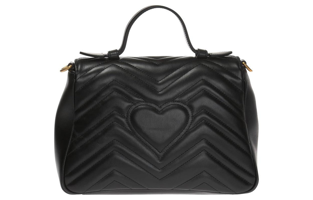 (WMNS) Gucci GG Marmont Series Bag Small-Size Black 498110-DTDIT-1000 #.