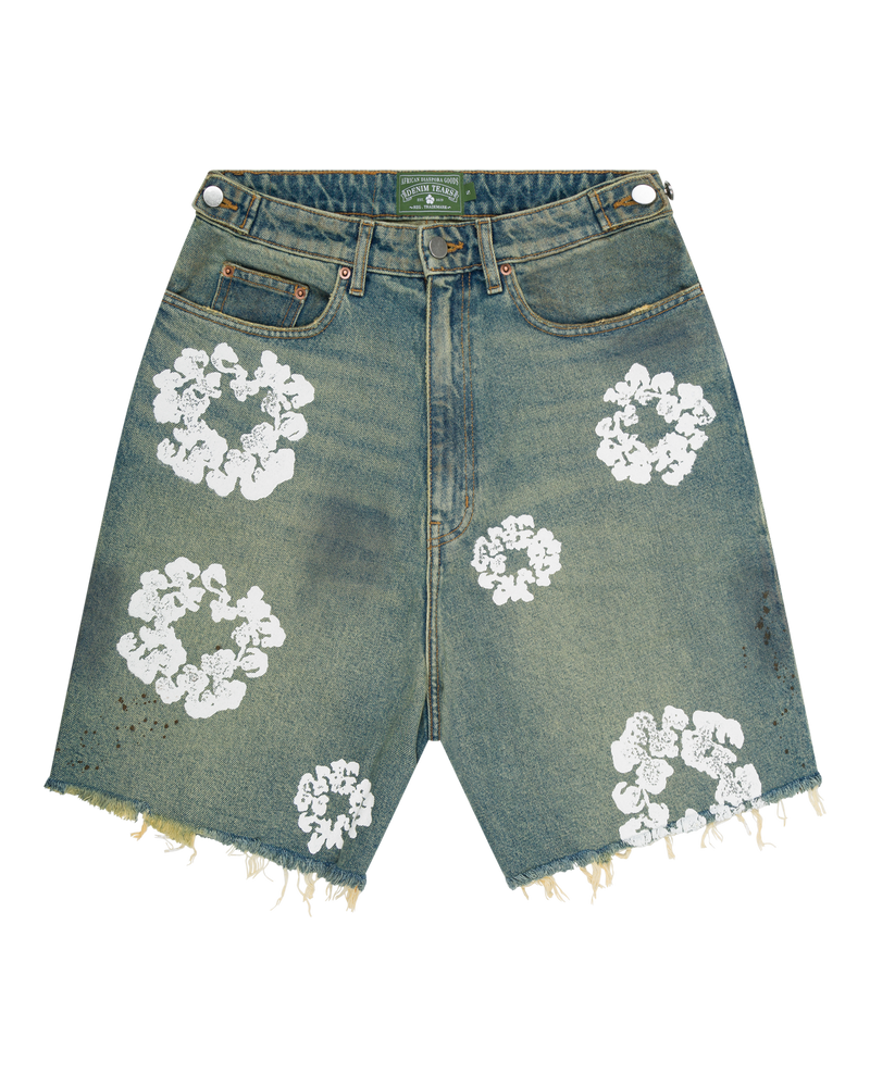 Dirty Wash Wreath Short Light Wash